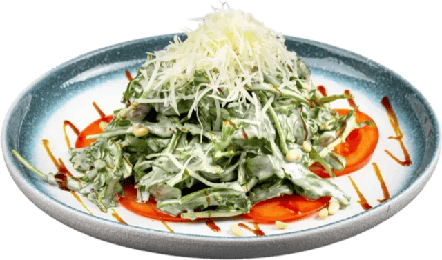 Салат с языком и рукколой